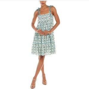 Maison Tara Women's
Printed Tie Shoulder Dress